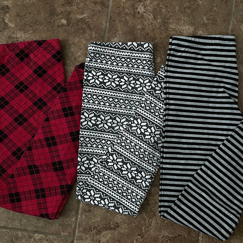 Girl's Sz 14 Bundle 3 Kirkland Leggings Junior